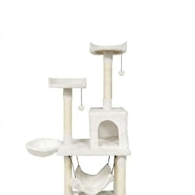 White 55″ Small Cat Tree
